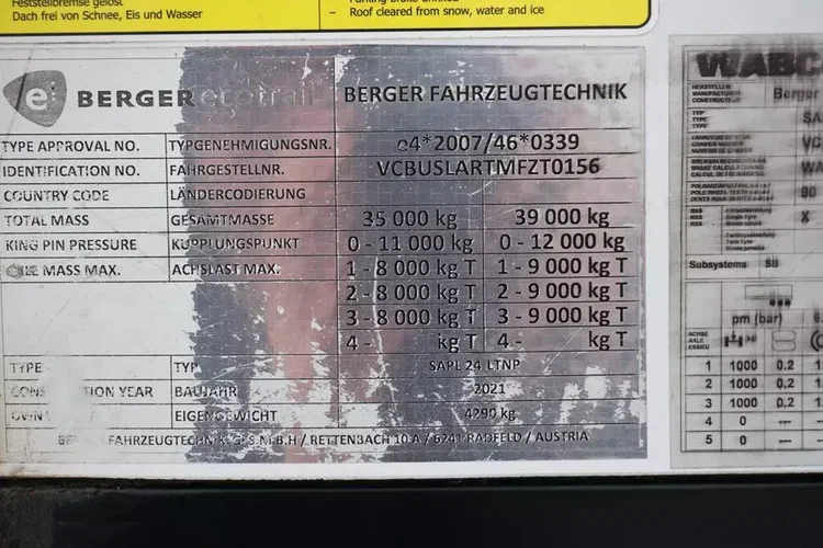 BERGER / PLATFORMA / MULTI LOCK / OŚ PODNOSZONA zdjęcie 11