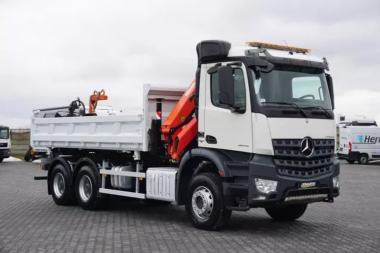 Mercedes AROCS / 2645 / E 6 / WYWROTKA + HDS / 6 X 4 / HYDROBURTA / ŁYŻKA / WIDŁY zdjęcie 3