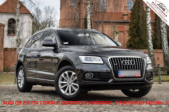 Audi Q5 Z polskiego salonu  Serwis ASO  Mocca  Automat - Alkantara