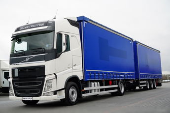 Volvo FH 500 / TANDEM PRZEJAZDOWY 120 M3 / WINDA / KLIMATYZACJA POSTOJOWA / + FRUEHAUF / OŚ PODNOSZONA / SAF / MOCNA PODŁOGA  4x2
