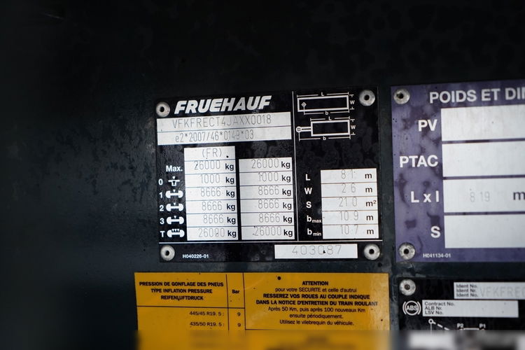 Volvo FH 500 / TANDEM PRZEJAZDOWY 120 M3 / WINDA / KLIMATYZACJA POSTOJOWA / + FRUEHAUF / OŚ PODNOSZONA / SAF / MOCNA PODŁOGA  4x2 zdjęcie 61