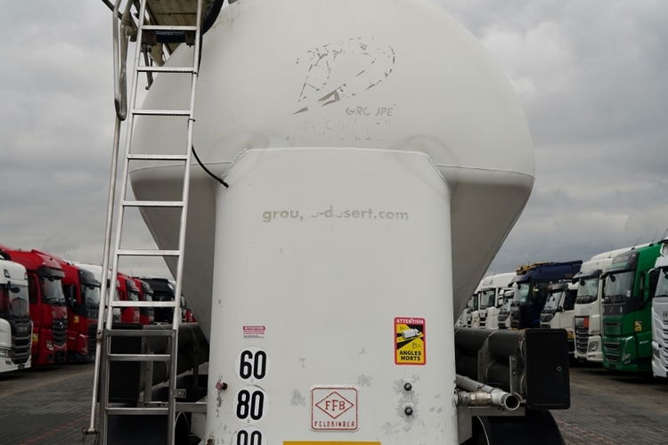 Feldbinder / CEMENTONACZEPA / 2 KOMORY / 37 000 L / SILOS / DO MATERIAŁÓW SYPKICH  / ALUFELGI zdjęcie 12