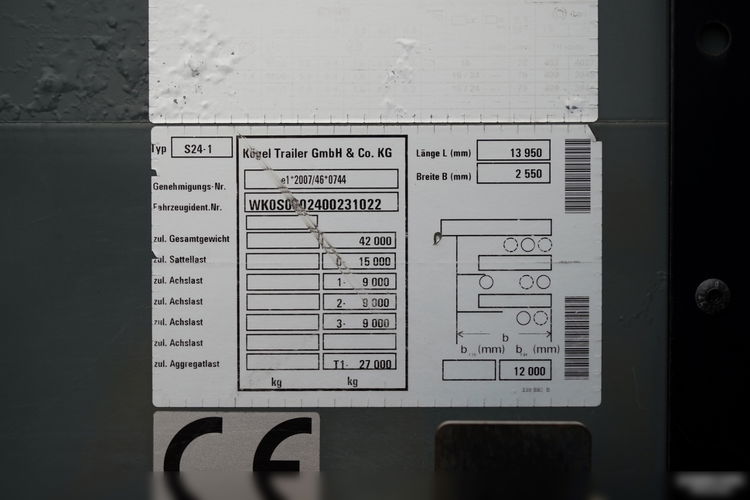 Kogel / FIRANKA / STANDARD / WINDA 2 000 kg  / KOSZ NA PALETY / OŚ PODONOSZONA / SAF  zdjęcie 30