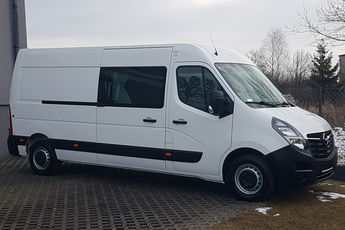 Opel Movano MASTER 7 OSÓB L3H2 BRYGADÓWKA DŁUGI WYSOKI KLIMA TEMPOMAT NAWIGACJA