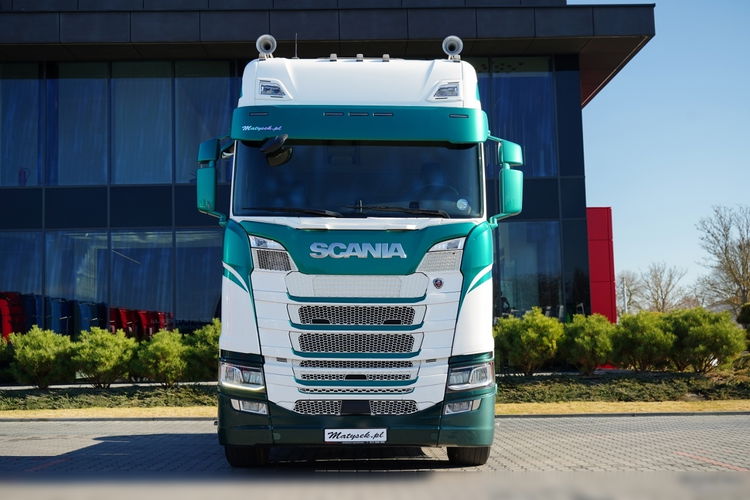 Scania S 500 / RETARDER / KLIMA POSTOJOWA / CAŁA NA PODUSZKACH / ALUFELGI / SKÓRY / zdjęcie 3