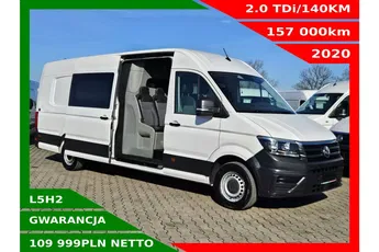 Volkswagen Crafter L5H2 109999zł NETTO Brygadówka 7 osób 2.0TDi/140KM