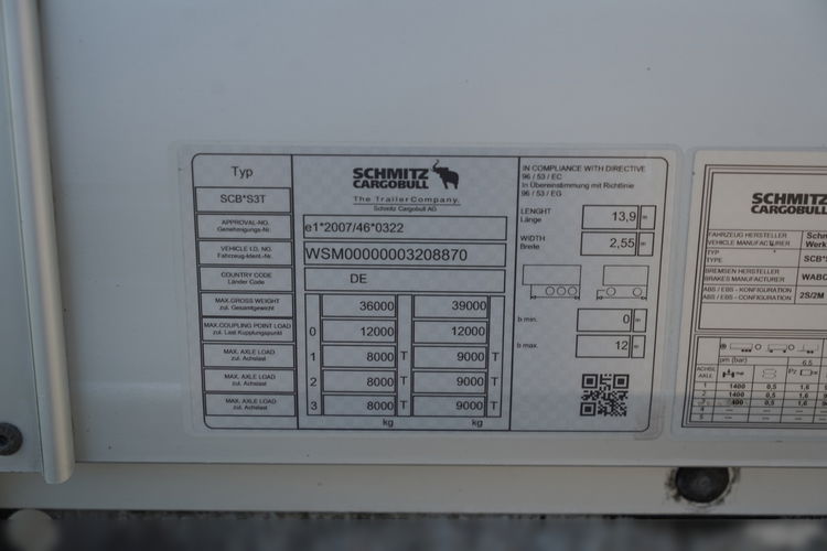 Schmitz -CARGOBULL / FIRANKA / JOLODA / TRAILERLODA /  VARIOS / 385/55 R22, 5 /  DACH PODNOSZONY  zdjęcie 30