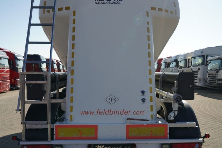 Feldbinder / CEMENTONACZEPA / 3 KOMORY / 37 000 L / SILOS / DO MATERIAŁÓW SYPKICH / OŚ PODNOSZONA / SAF / ALUFELGI zdjęcie 12