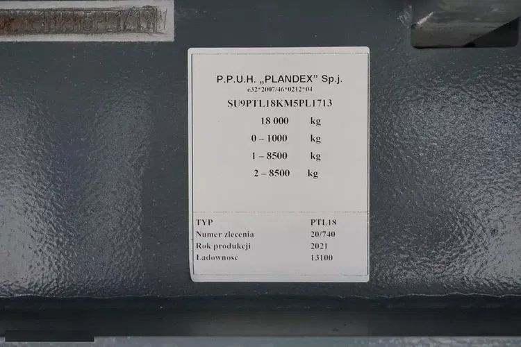 PLANDEX TANDEM / PRZEJAZDOWA / DŁ. 7.75 M / OS PODNOSZONA zdjęcie 11