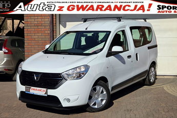 Dacia Dokker TYLKO 64 tys km 1.6SCE 102KM, Laureate, Salon PL Serwis ASO, F.VAT23%, 