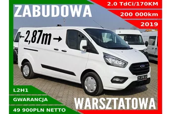 Ford transit-custom L2H1 49900zł NETTO Zabudowa warsztatowa 2.0TdCi/170KM