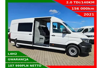 Volkswagen Crafter L4H2 107999zł NETTO Brygadówka 7 osób 2.0TDi/140KM