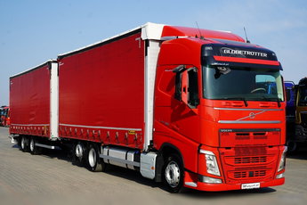 Volvo FH 460 / ZESTAW TANDEM / 120 M3 / PRZEJAZDOWY / I-SAVE / KLIMA POSTOJOWA / OŚ PODNOSZONA SKRĘTNA / WIELTON / PLANDEKA ZBROJONA 6x2