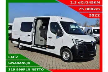 Renault Master L4H2 119999zł Netto Brygadówka 7 osób 2.3 dCi/145KM