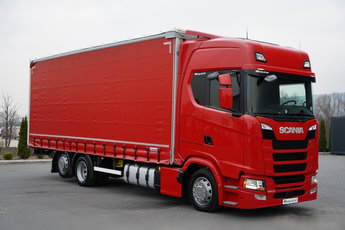 Scania S 460 / FIRANKA  8.1 M / 60 M3 / SOLÓWKA / 6X2 / OŚ PODNOSZONA / SKRĘTNA 