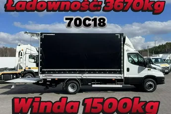 Iveco Daily 70C18 Firana + Winda 1500kg Zadbany