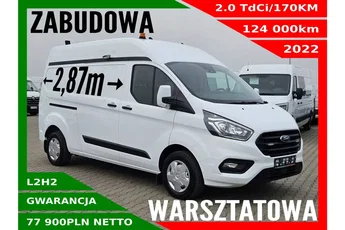 Ford transit-custom L2H2 77900zł NETTO Zabudowa warsztatowa 2.0TdCi/170KM