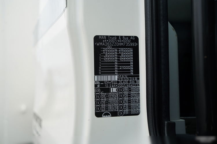 MAN TGS 26.400 / 6X4 / 2 STRONNA WYWROTKA / HYDROBURTA / AUTOMAT / EURO 6 zdjęcie 51