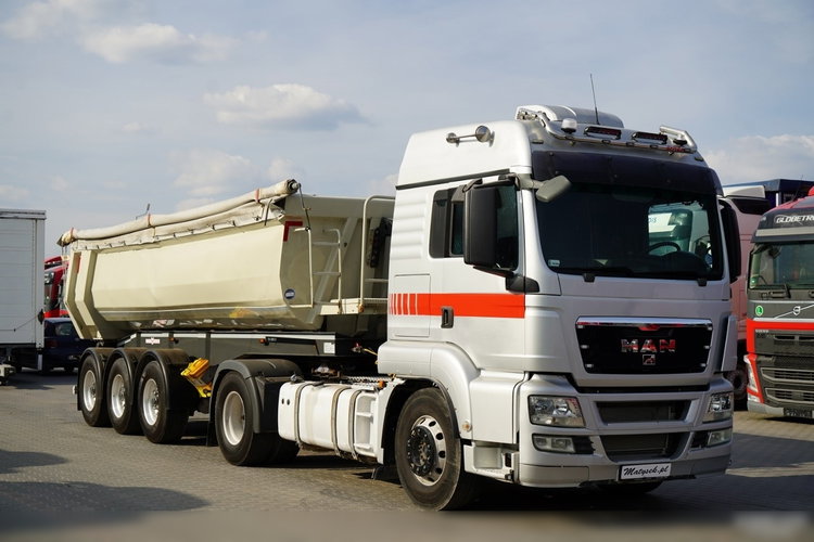 MAN TGS 18.400 / ZESTAW / HYDRAULIKA / + WYWROTKA ALUMINIOWA / 26 M3 / 4 500 KG / ALUFELGI / 2017 R zdjęcie 6