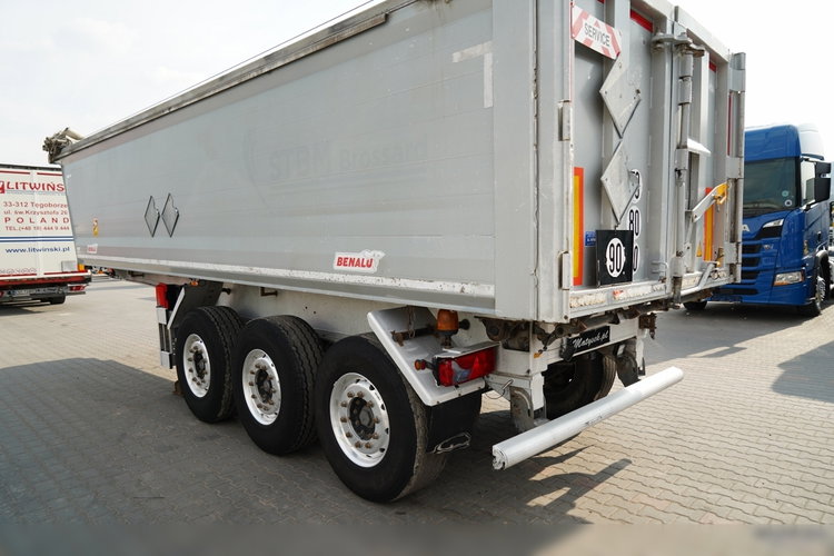 BENALU WYWROTKA / 29 m3 / ALUMINIOWA / OŚ PODNOSZONA / WAGA: 5 000 KG / ALUFELGI  / PLANDEKA ELEKTRYCZNA / SPROWADZONA zdjęcie 11