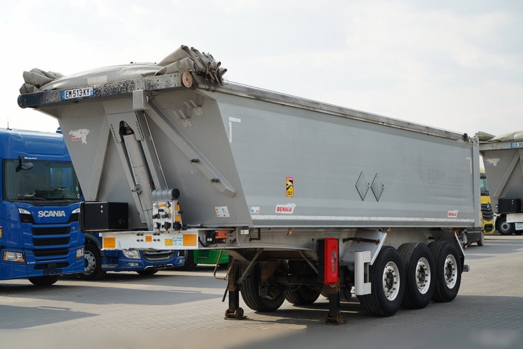BENALU WYWROTKA / 29 m3 / ALUMINIOWA / OŚ PODNOSZONA / WAGA: 5 000 KG / ALUFELGI  / PLANDEKA ELEKTRYCZNA / SPROWADZONA zdjęcie 3