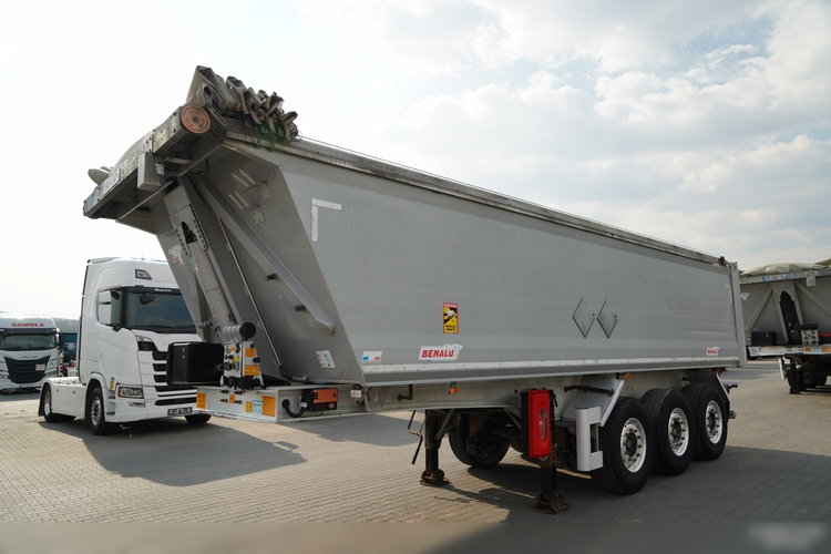 BENALU WYWROTKA / 29 m3 / ALUMINIOWA / OŚ PODNOSZONA / WAGA: 5 000 KG / ALUFELGI  / PLANDEKA ELEKTRYCZNA / SPROWADZONA zdjęcie 4