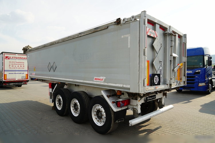 BENALU WYWROTKA / 29 m3 / ALUMINIOWA / OŚ PODNOSZONA / WAGA: 5 000 KG / ALUFELGI  / PLANDEKA ELEKTRYCZNA / SPROWADZONA zdjęcie 5