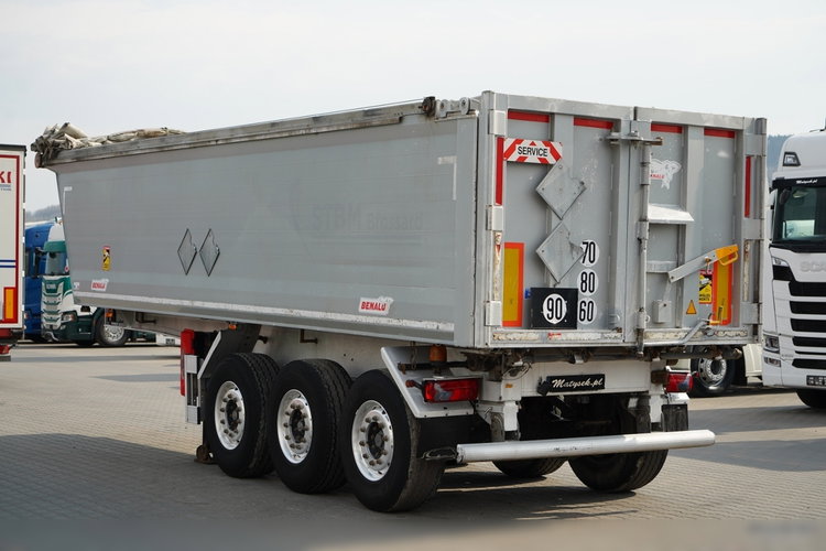 BENALU WYWROTKA / 29 m3 / ALUMINIOWA / OŚ PODNOSZONA / WAGA: 5 000 KG / ALUFELGI  / PLANDEKA ELEKTRYCZNA / SPROWADZONA zdjęcie 6