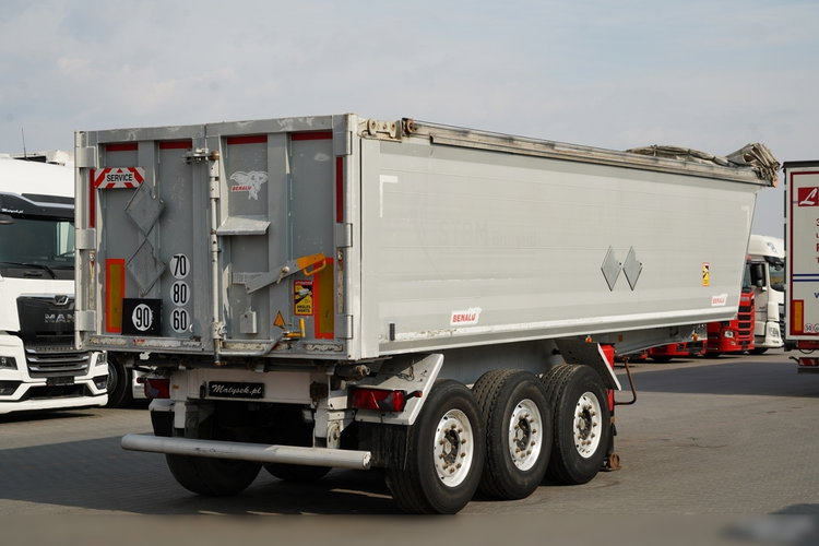 BENALU WYWROTKA / 29 m3 / ALUMINIOWA / OŚ PODNOSZONA / WAGA: 5 000 KG / ALUFELGI  / PLANDEKA ELEKTRYCZNA / SPROWADZONA zdjęcie 7