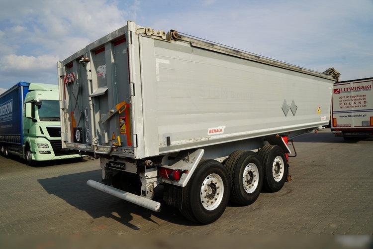 BENALU WYWROTKA / 29 m3 / ALUMINIOWA / OŚ PODNOSZONA / WAGA: 5 000 KG / ALUFELGI  / PLANDEKA ELEKTRYCZNA / SPROWADZONA zdjęcie 8