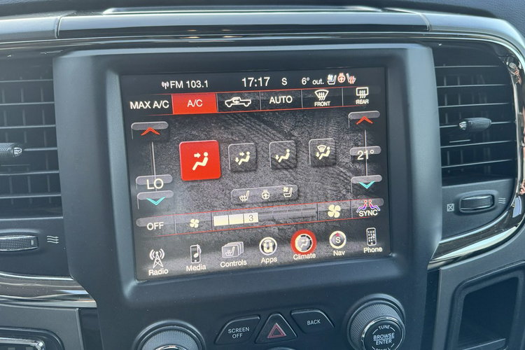 Dodge RAM RAM 2018 SPORT 5.7HEMI Kam cofania Wentyle Szyber Alpine Grzana kierow zdjęcie 35