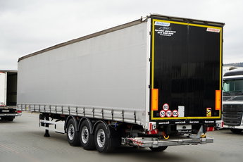 Fruehauf / FIRANKA / STANDARD / WINDA  DHOLLANDIA 2 000 kg / MOCNA PODŁOGA SZYNA DESKA / KOSZ NA PALETY