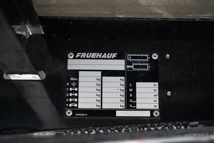 Fruehauf / FIRANKA / STANDARD / WINDA  DHOLLANDIA 2 000 kg / MOCNA PODŁOGA SZYNA DESKA / KOSZ NA PALETY zdjęcie 32