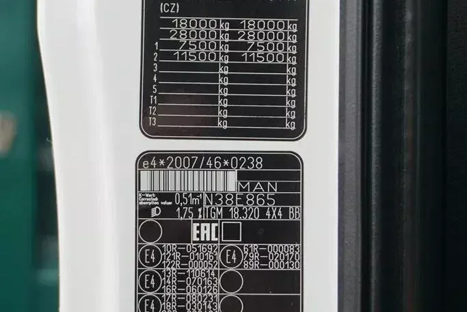 MAN TGM / 18.320 / E 6 / WYWROTKA / 4 X 4 / HYDROBURTA zdjęcie 11