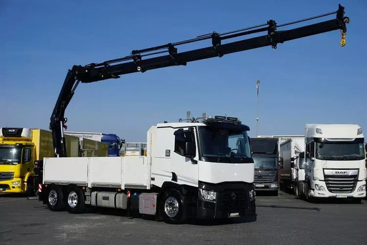Renault T 380 / 6 X 2 / SKRZYNIOWY + HDS / HIAB 302 E-5 / PILOT / OŚ SKRĘTNA zdjęcie 2