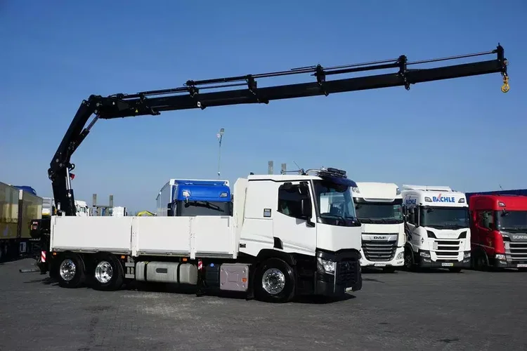 Renault T 380 / 6 X 2 / SKRZYNIOWY + HDS / HIAB 302 E-5 / PILOT / OŚ SKRĘTNA zdjęcie 4