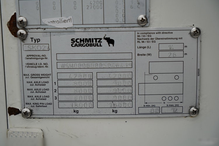 SCHMITZ CARGOBULL  / CHŁODNIA / THERMO KING /  WINDA DHOLLANDIA / KOSZ NA PALETY / SAF   zdjęcie 28