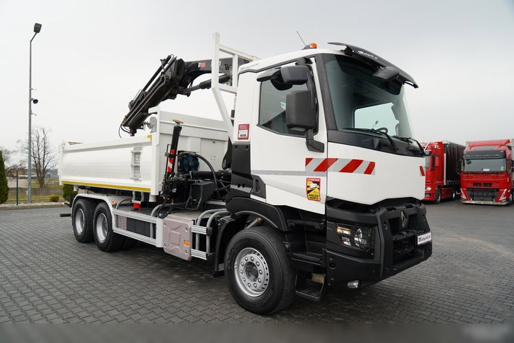 Renault C 430 / 6x4 / WYWROTKA 2 STRONNA / HYDROBURTA + HDS HIAB 211 EP-3 / EURO 6 / STEROWANIE RADIOWE / ROTATOR / ŁYŻKA zdjęcie 22