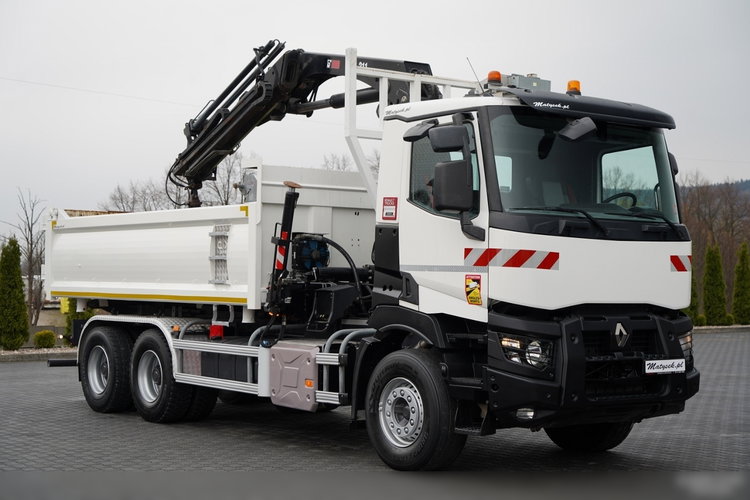 Renault C 430 / 6x4 / WYWROTKA 2 STRONNA / HYDROBURTA + HDS HIAB 211 EP-3 / EURO 6 / STEROWANIE RADIOWE / ROTATOR / ŁYŻKA zdjęcie 23