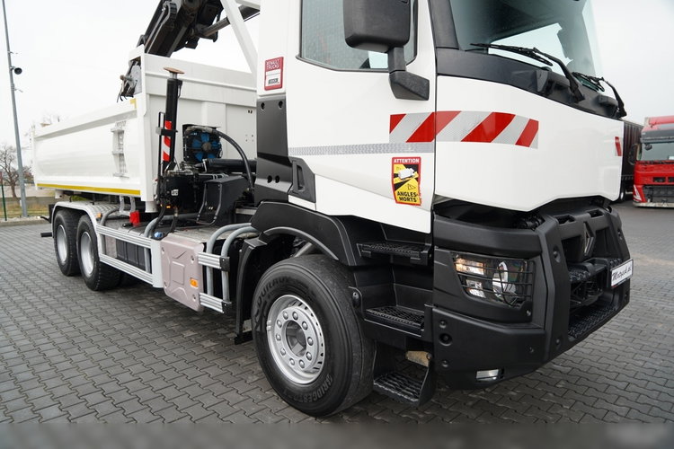 Renault C 430 / 6x4 / WYWROTKA 2 STRONNA / HYDROBURTA + HDS HIAB 211 EP-3 / EURO 6 / STEROWANIE RADIOWE / ROTATOR / ŁYŻKA zdjęcie 24