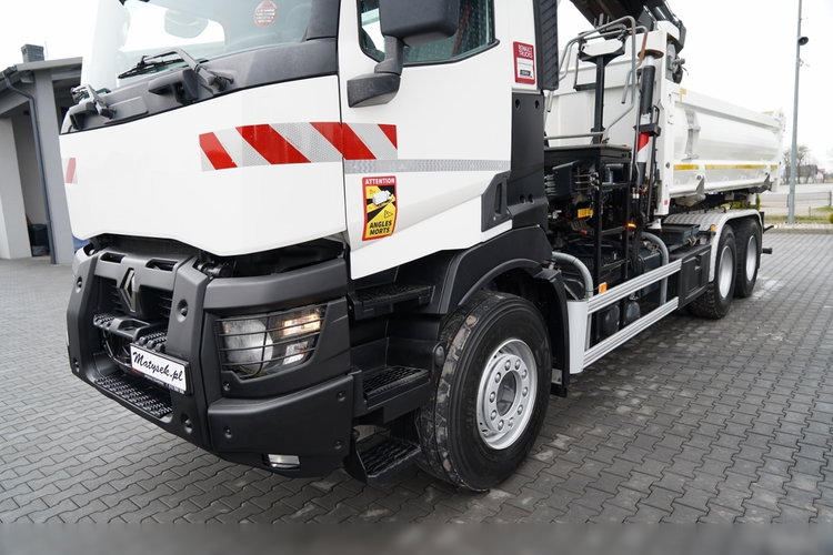 Renault C 430 / 6x4 / WYWROTKA 2 STRONNA / HYDROBURTA + HDS HIAB 211 EP-3 / EURO 6 / STEROWANIE RADIOWE / ROTATOR / ŁYŻKA zdjęcie 26