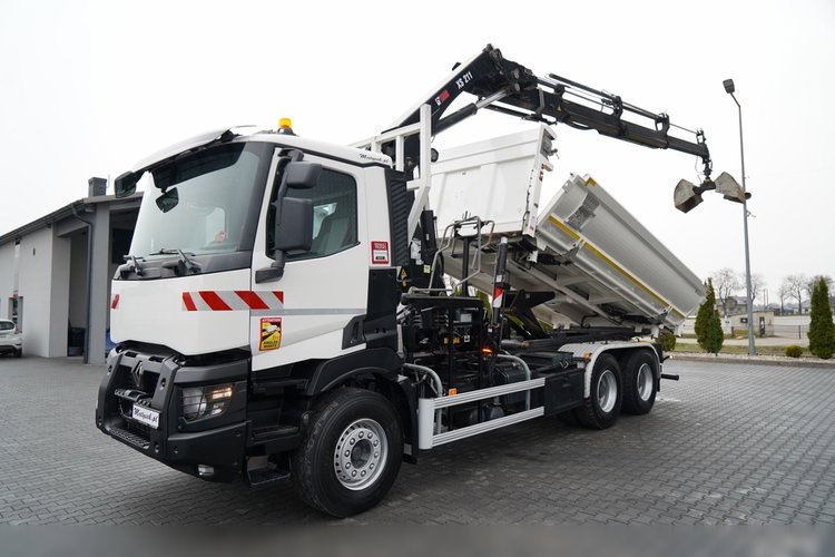 Renault C 430 / 6x4 / WYWROTKA 2 STRONNA / HYDROBURTA + HDS HIAB 211 EP-3 / EURO 6 / STEROWANIE RADIOWE / ROTATOR / ŁYŻKA zdjęcie 2