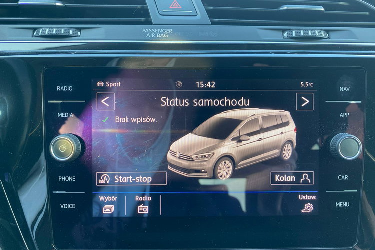 Volkswagen Touran 1.4tsi pasek nowy polski salon High line 1 wl full led navi kamera 7o zdjęcie 23