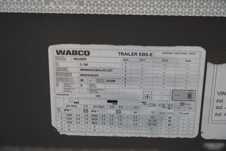 HEUSER WYWROTKA / 26 m3 / ALUMINIOWA / 4 500 KG / ALUFELGI / 2017 R zdjęcie 20