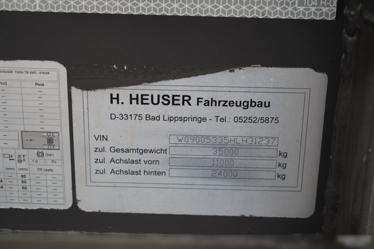 HEUSER WYWROTKA / 26 m3 / ALUMINIOWA / 4 500 KG / ALUFELGI / 2017 R zdjęcie 21