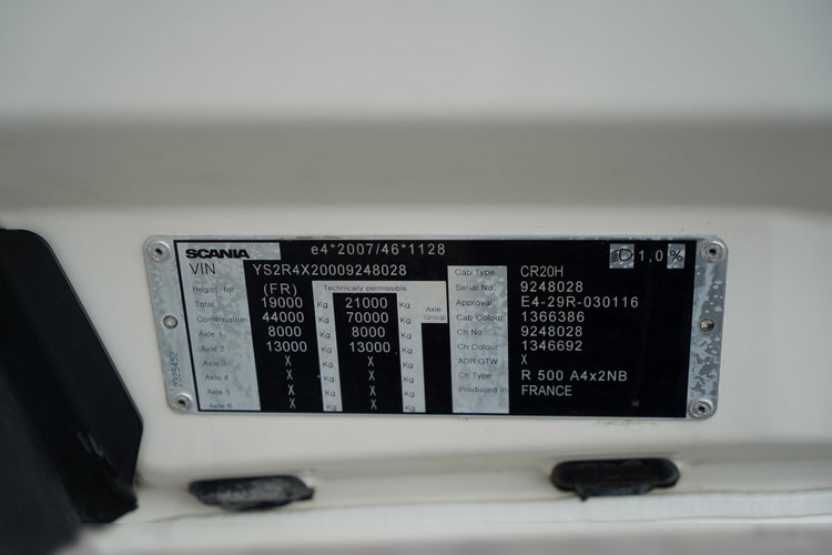 Scania R 500 / HYDRAULIKA /  RETARDER  / CAŁA NA PODUSZKACH / OPONY 100 % / zdjęcie 38