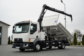 Renault D12  / WYWROTKA 3 STRONNA / HYDROBURTA / HDS HIAB 077 BS2  / ROTATOR / PILOT / EURO 6