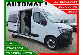 Renault Master L2H2 79999zł Netto Brygadówka 7 osób 2.3 dCi/150KM