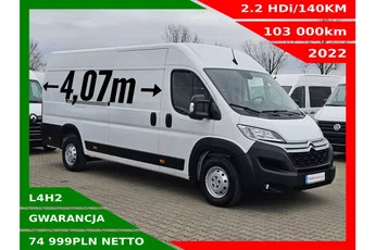 Citroen Jumper L4H2 74999zł NETTO 2.2HDi/140KM
