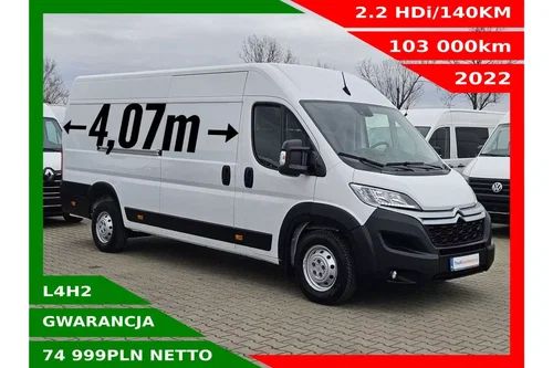 Citroen Jumper L4H2 74999zł NETTO 2.2HDi/140KM